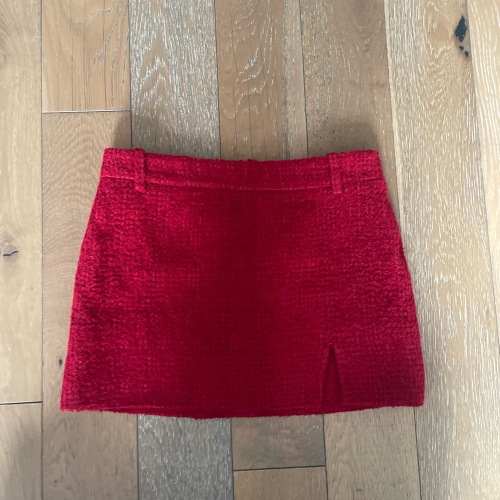 Zara Vibrant Red Mini Skirt Size S